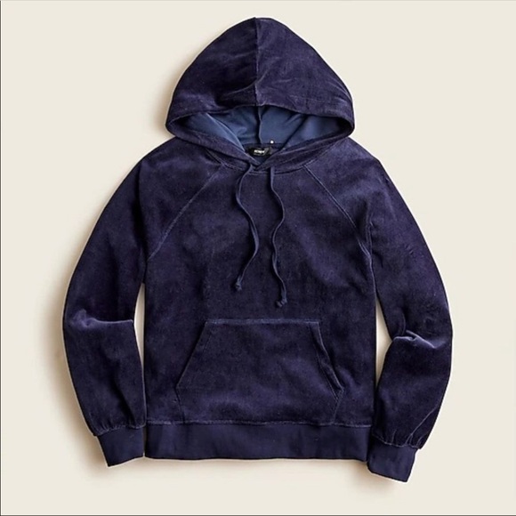 NEW J. Crew Relaxed Velour Hoodie BA367 - Picture 2 of 4